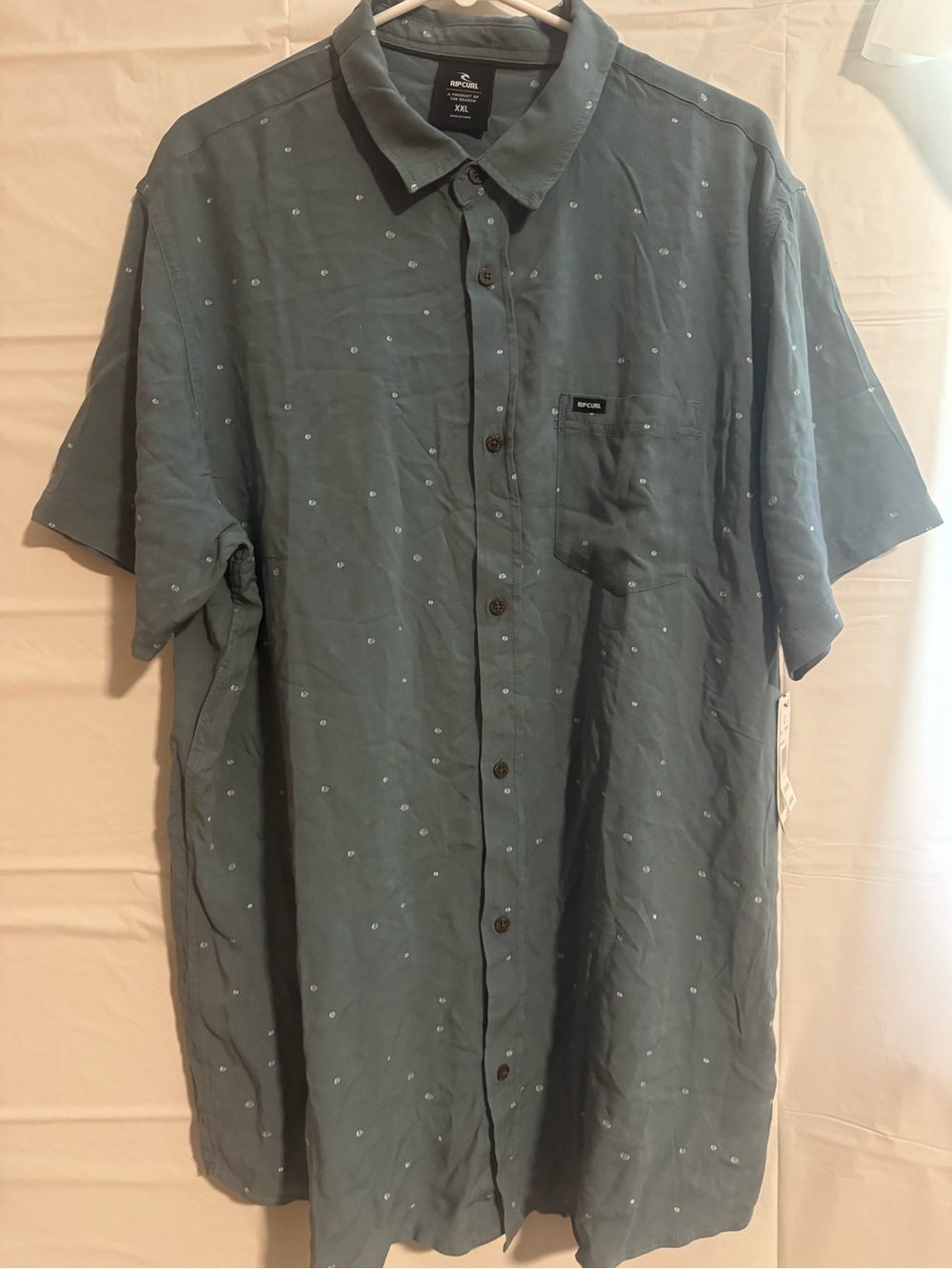 Rip Curl Men's Slate Blue Short-Sleeve Button-Down Shirt